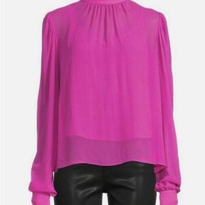 Generation Love Silk High Neck Blouse